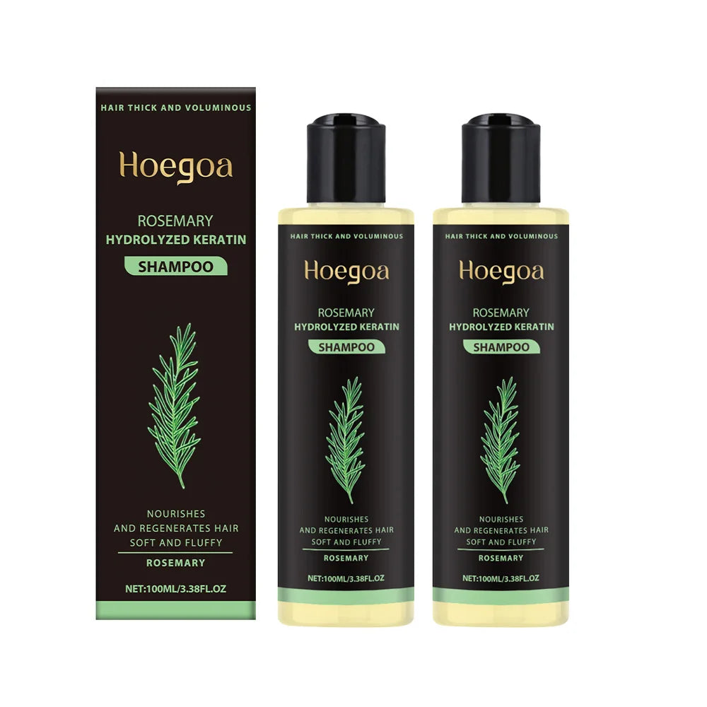 3pcs Rosemary Hair Growth Shampoo Thickening Hydrolyzed Keratin Dry Frizzy Damaged Repair Moisturizing Scalp Cleaning Shampoo Peaceful Pleasures Health and Wellness 2pcs