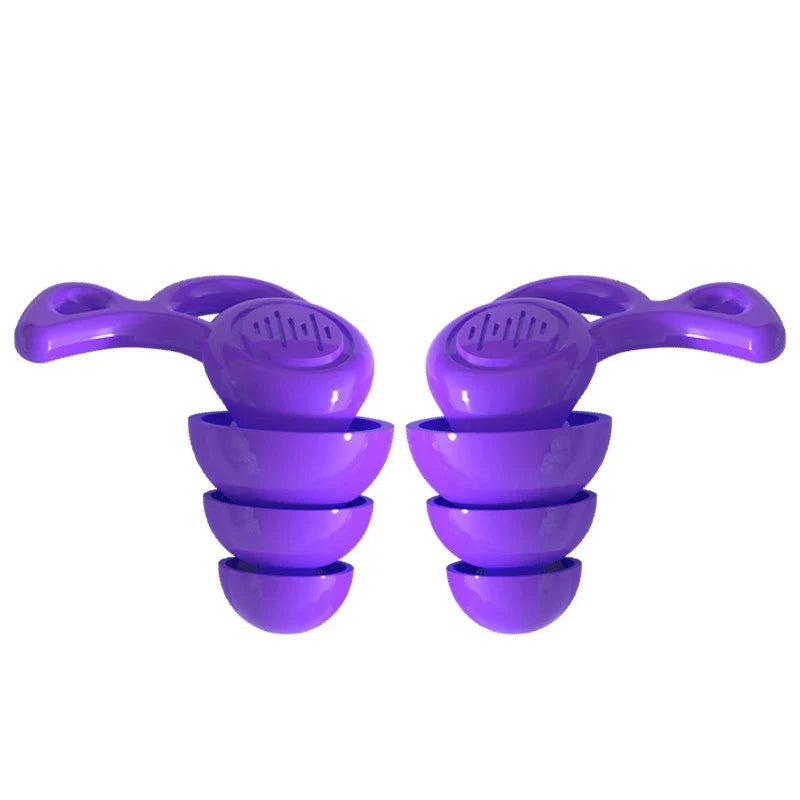 3-Layer Silicone Earplugs – Reusable Noise Blocking for Sleep