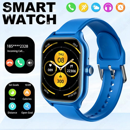 New Smart Watch 2.01 Inch HD Display Answer Make Call Message Preview Sport Modes DIY Dial Weather Forecast For Men Women HT30 Peaceful Pleasures Health and Wellness