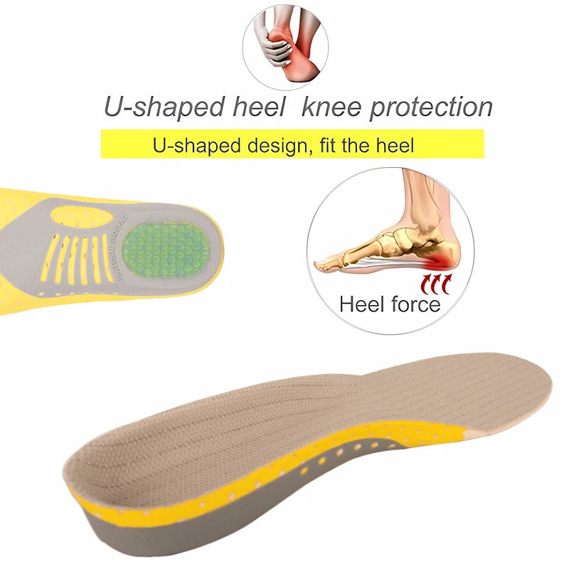 1 pair Orthopedic Insoles Orthotics Flat Foot Health Sole Pad for Shoes Insert Arch Support Pad for Plantar Fasciitis Feet Care Peaceful Pleasures Health and Wellness
