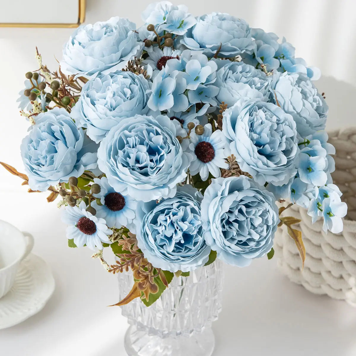 Artificial Silk Persian Peony Bouquet | Wedding & Home Decor