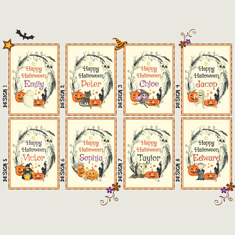 Personalized Halloween Drawstring Candy Bag – Custom Kids Gift Halloween Candy Bag Peaceful Pleasures Health and Wellness