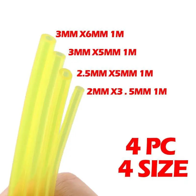 New 4PCS Petrol Fuel Gas Line Pipe Hoses Petrol Line For String Trimmer Chainsaw Saw Blower Grass Cutter Brushcutter Fitting Peaceful Pleasures Health and Wellness
