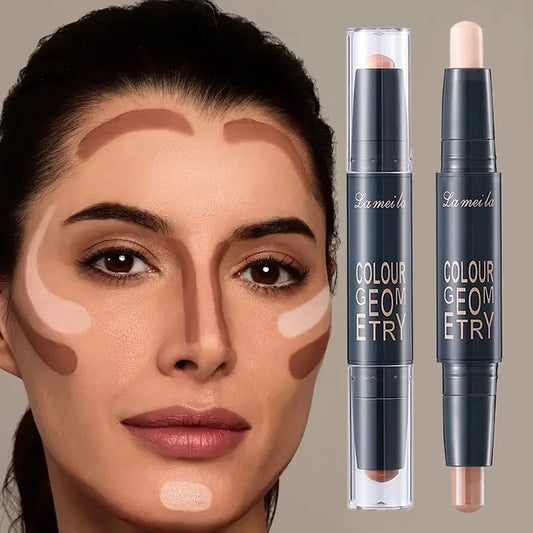 Dual-ended contour stick, facial foundation, concealer, long-lasting dark circles, correcting contour concealer, makeup Peaceful Pleasures Health and Wellness