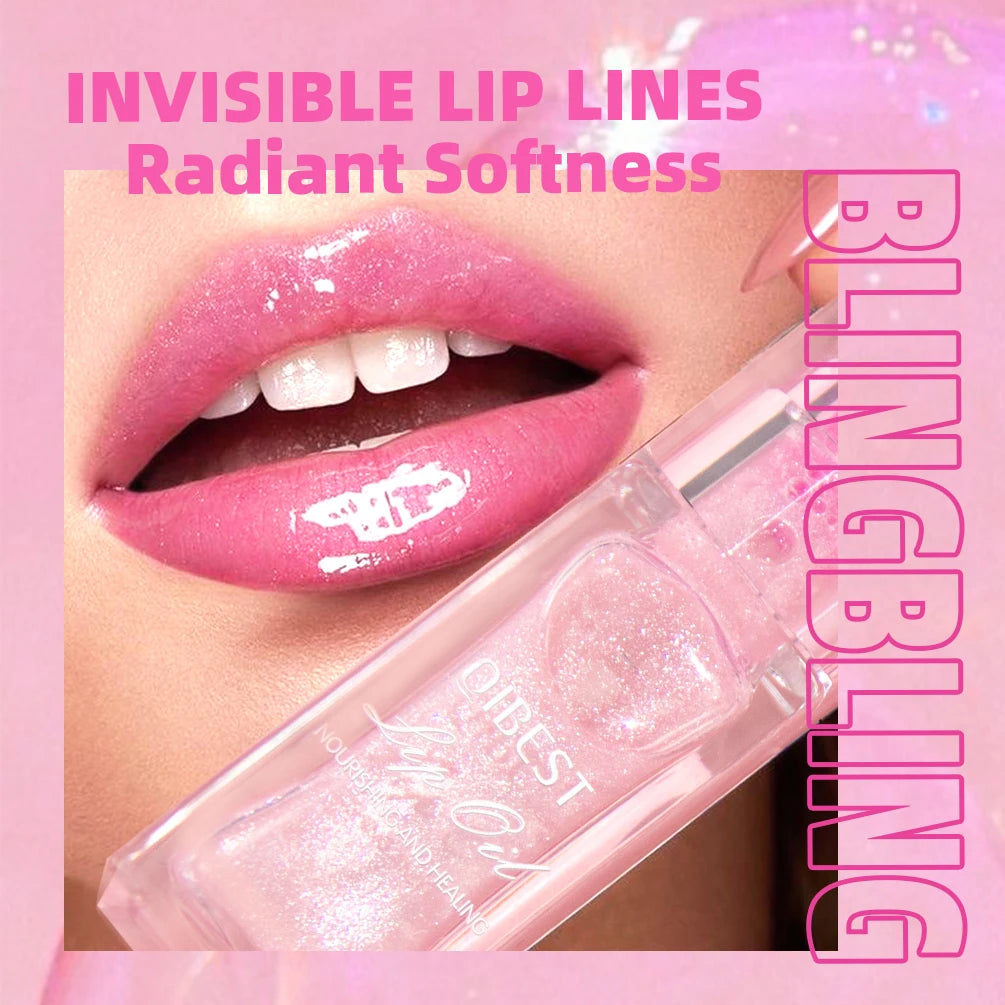 QIBEST Lip Oil Gloss Temperature Color Changing Moisturizing Makeup Lipstick Hydrating Lip Plumper Extreme Lip Care Cosmetics Peaceful Pleasures Health and Wellness