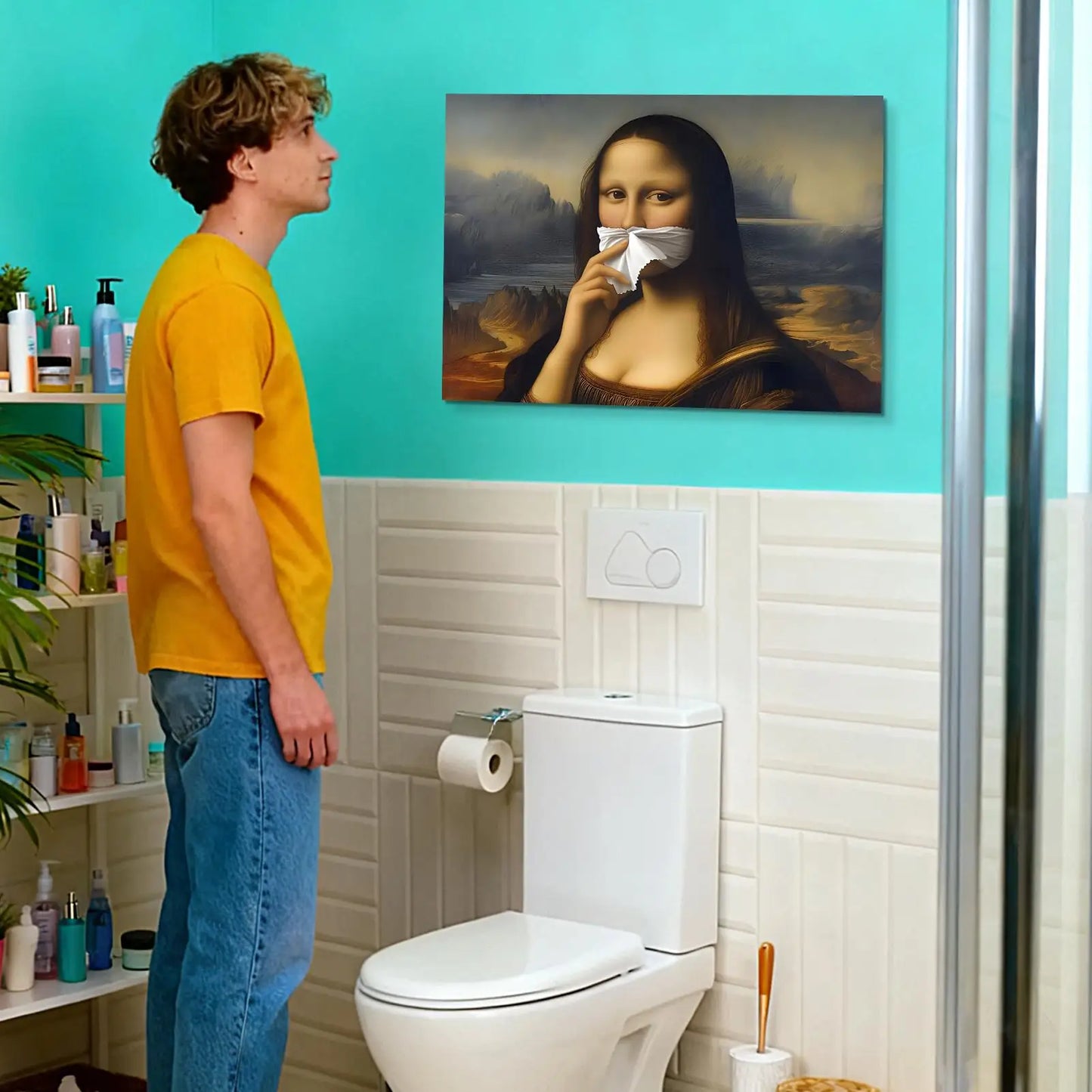 Humor Bathroom Wall Art Toilet Paintings Decoration Humor Toilet Poster Print For Homeowners Renters Apartment Office Hotel Home Peaceful Pleasures Health and Wellness