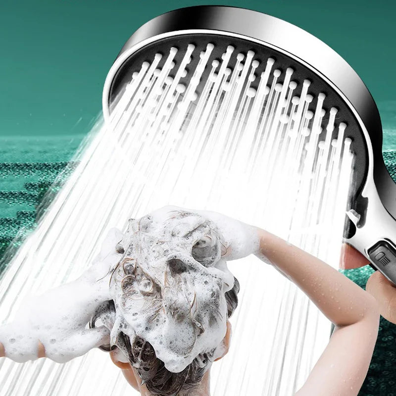 5-Mode High Pressure Handheld Shower Head | One-Key Stop