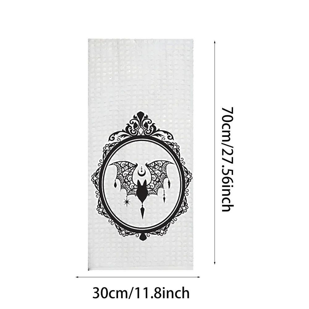 Victorian Gothic Bat Tea Towel | Halloween Kitchen & Bath Decor Decorative Tea Towel Peaceful Pleasures Health and Wellness