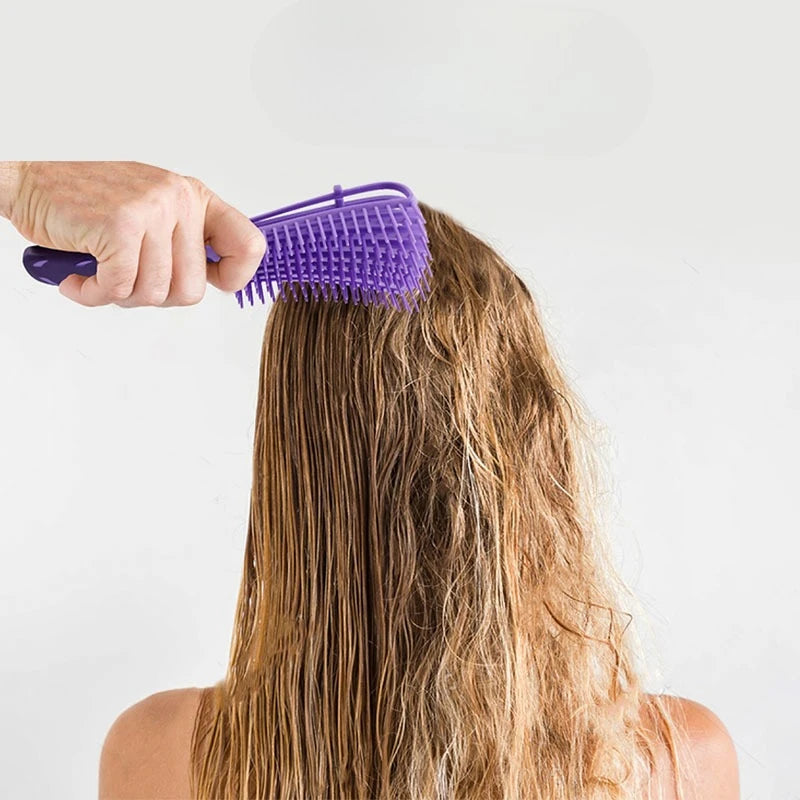 1Pcs Scalp Massage Detangling Brush Anti-Static Smooth Removes Hair Knots Comb For Salon Hairdressing Tools Peaceful Pleasures Health and Wellness