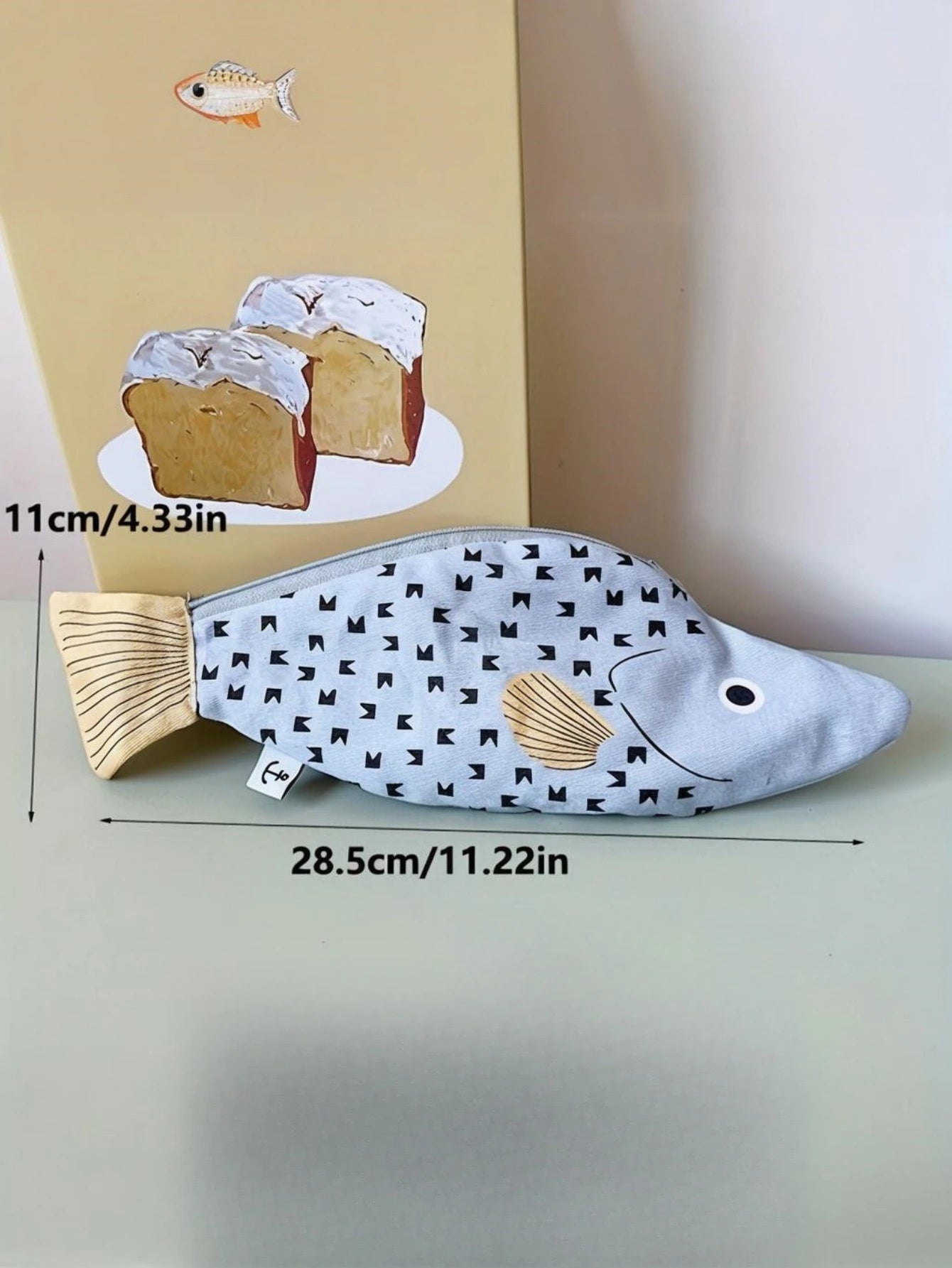 Small Fish Grouper Storage Bag Versatile and Funny Creative Storage Bag Epinephelus Pencil Case Peaceful Pleasures Health and Wellness 1PC