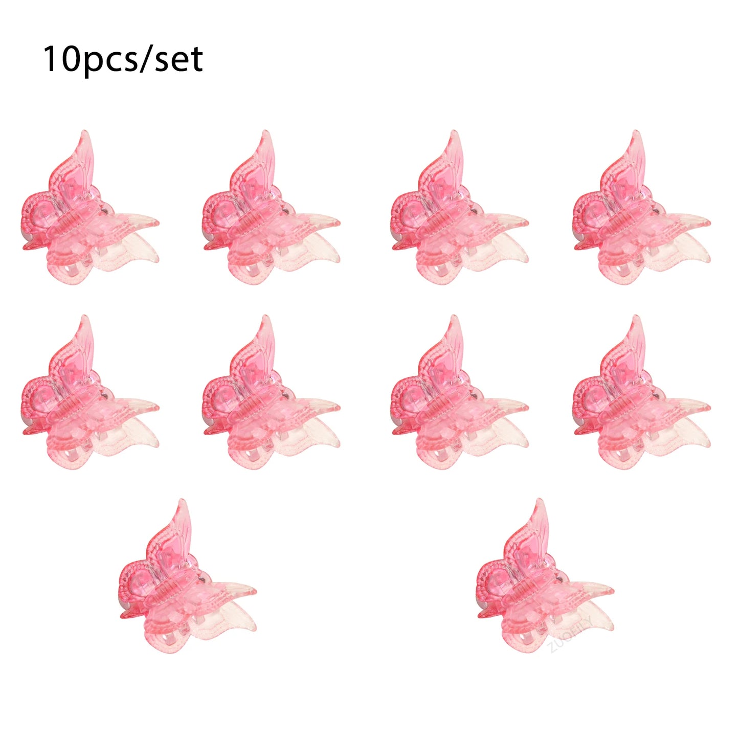 10-Pack Butterfly Hair Claw Clips | Gradient Mini Barrettes for Girls