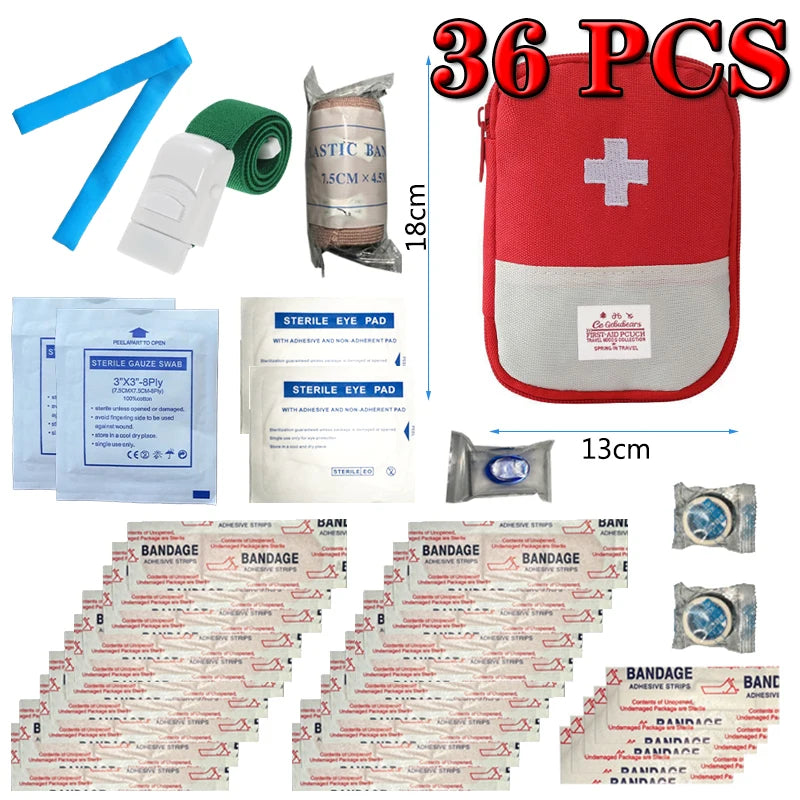 IFAK Trauma Survival Kit Portable first aid medical kit Emergency Gear Equipment with Molle Car Travel Hiking Tourniquet outdoor Peaceful Pleasures Health and Wellness red 36pcs