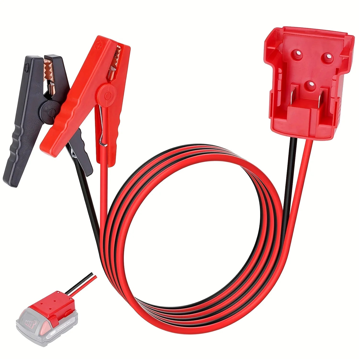 Jumper Cable Clamps 6FT with Power Wheel Battery Adapter Portable Battery Jumper Starter Cables Adapter for Power Tool Peaceful Pleasures Health and Wellness