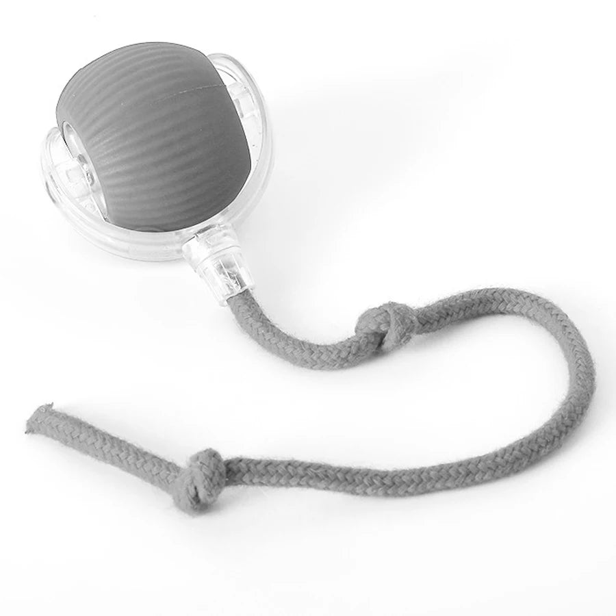 Smart Cat Toys Automatic Rolling Ball Fake Tail Rechargeable Electric Pet Interactive Toy Dog Cat Training Imitate Mouse Tail Peaceful Pleasures Health and Wellness Gray