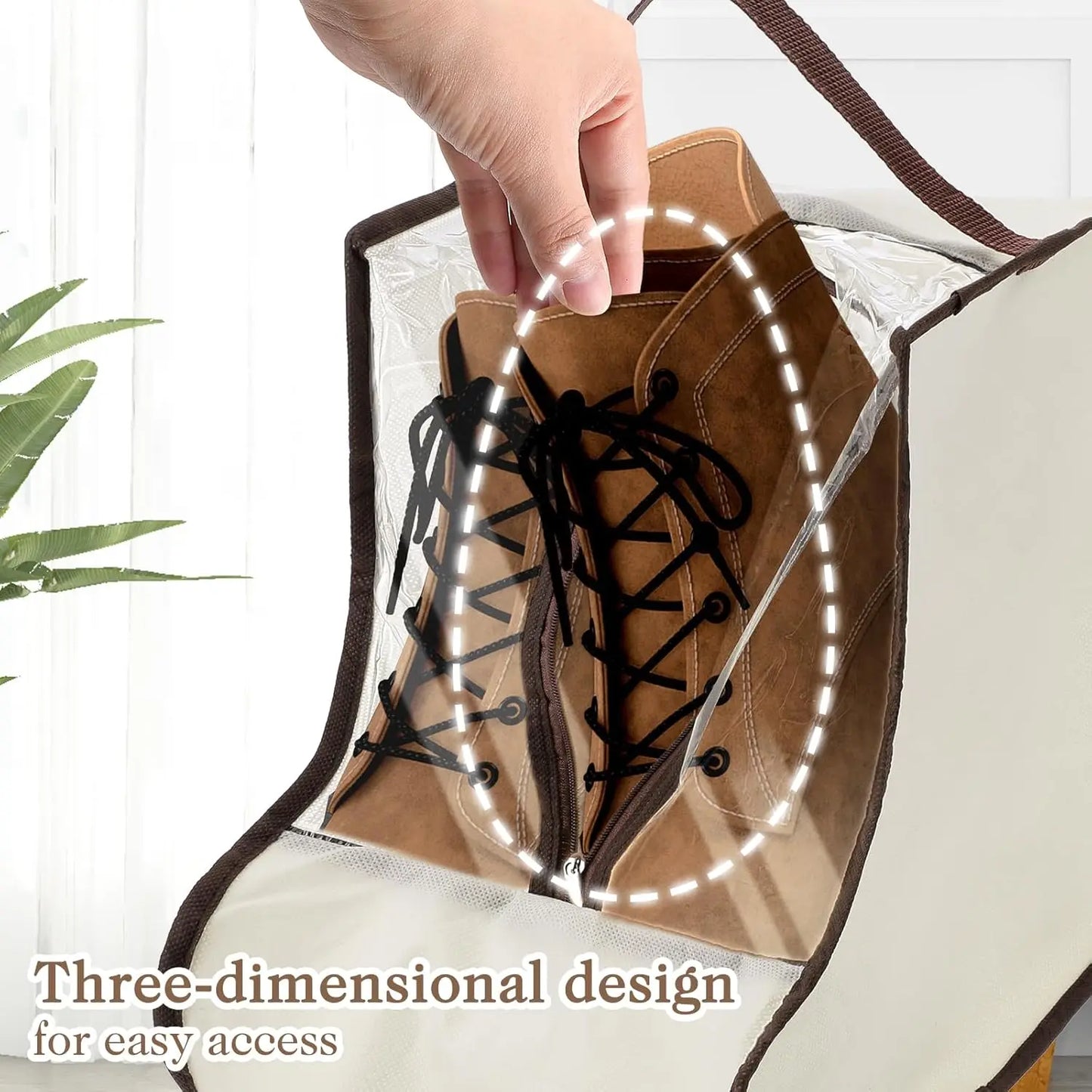 2-Pack Waterproof Boot Storage Bags with Handles Peaceful Pleasures Health and Wellness
