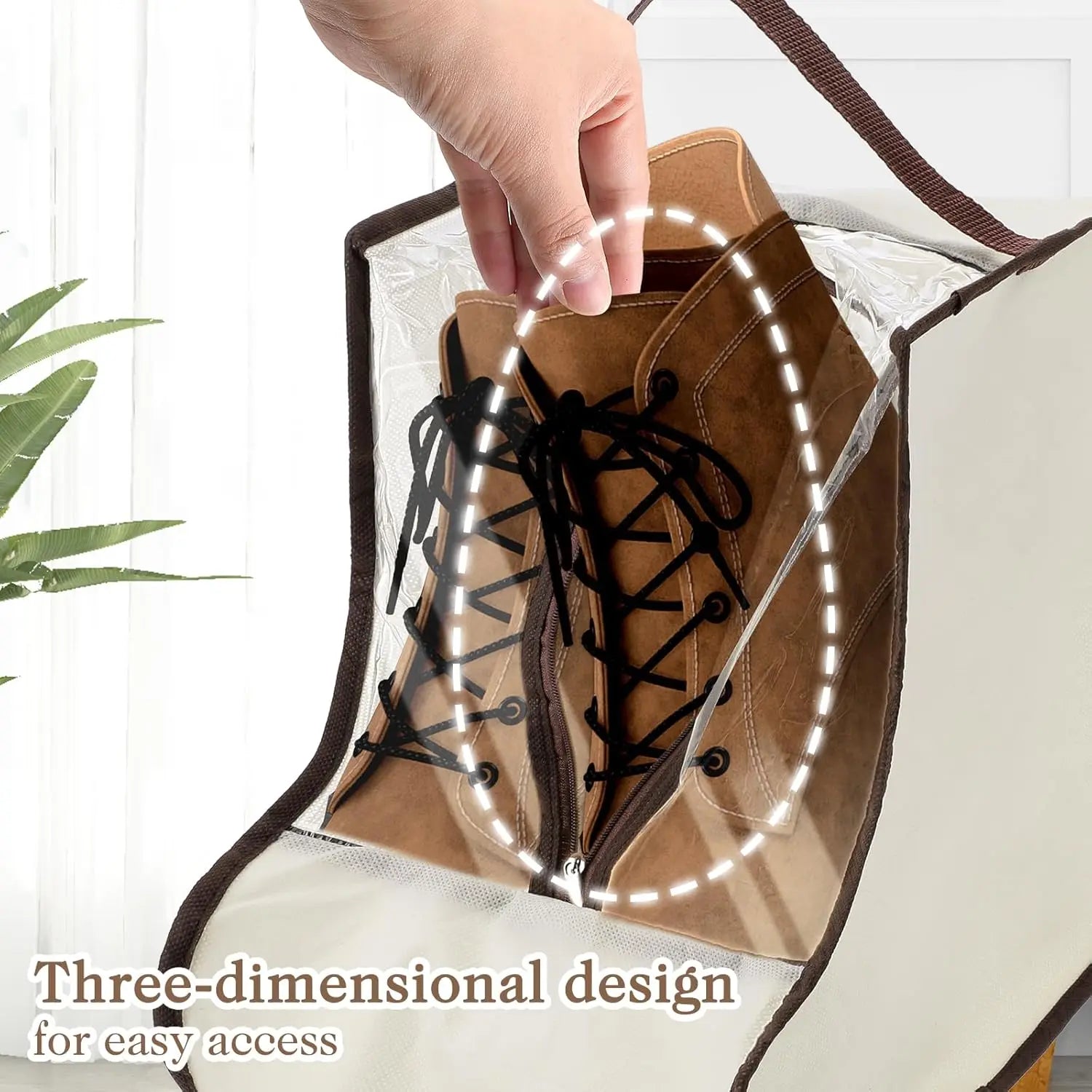 2-Pack Waterproof Boot Storage Bags with Handles Peaceful Pleasures Health and Wellness