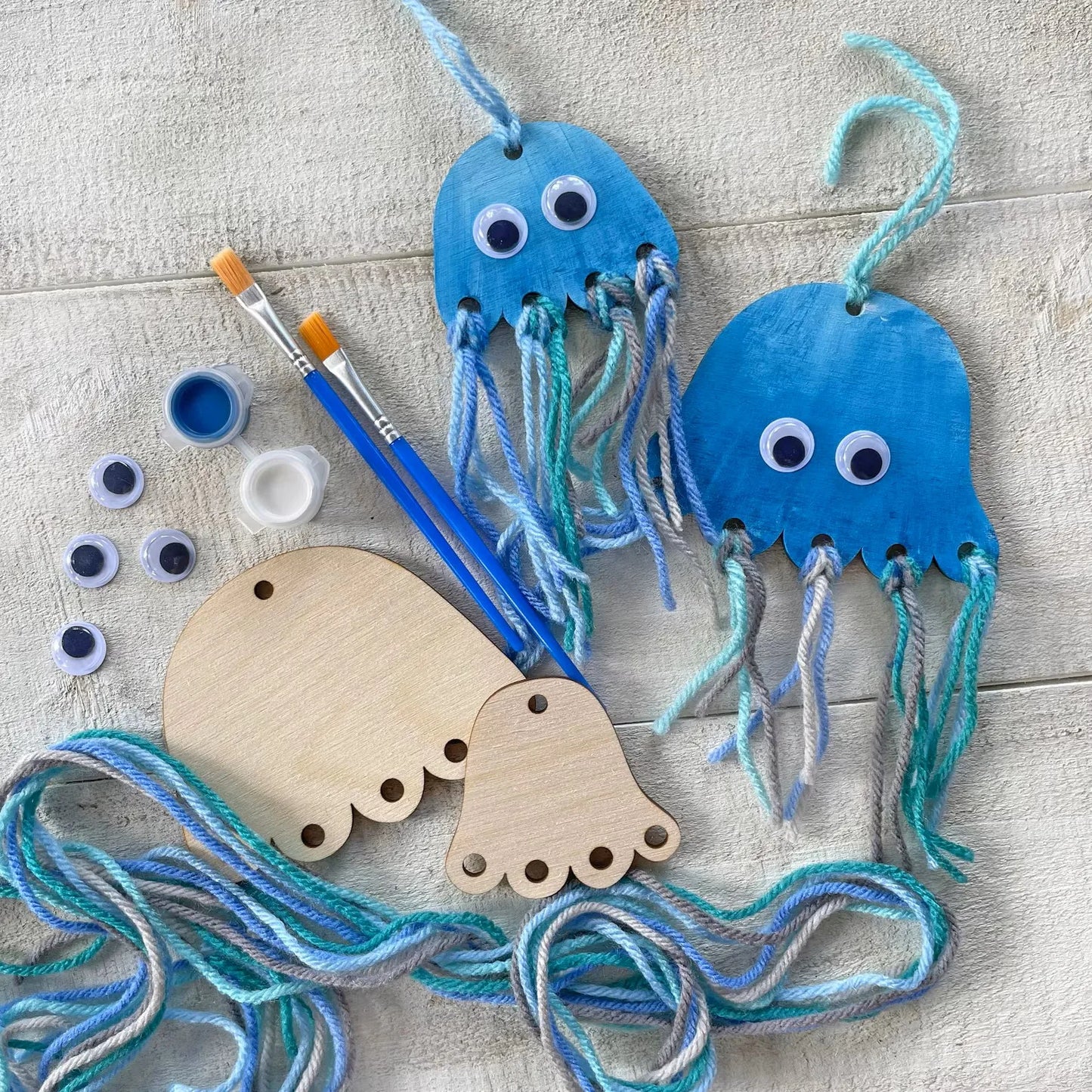 Jellyfish Wood Craft Kit for Kids | Mermaid Party Activity