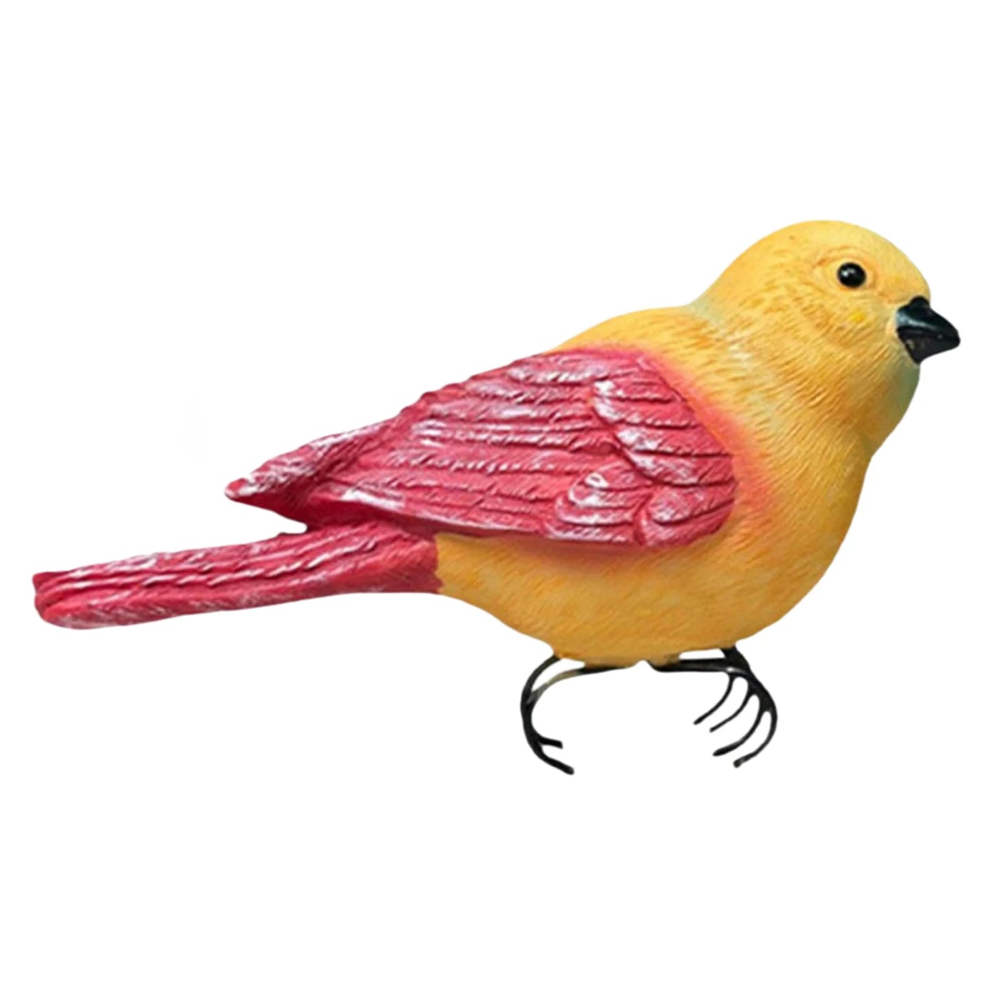 Artificial Bird Decorations Weather Garden Bird Statues Indoor & Outdoor Use Unique Gift for Women Mom Friends Peaceful Pleasures Health and Wellness Red 12.5x7.5cm