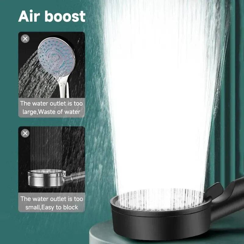 DOCO LAB 6-Mode Handheld Shower Head | Pressure Boost & Massage
