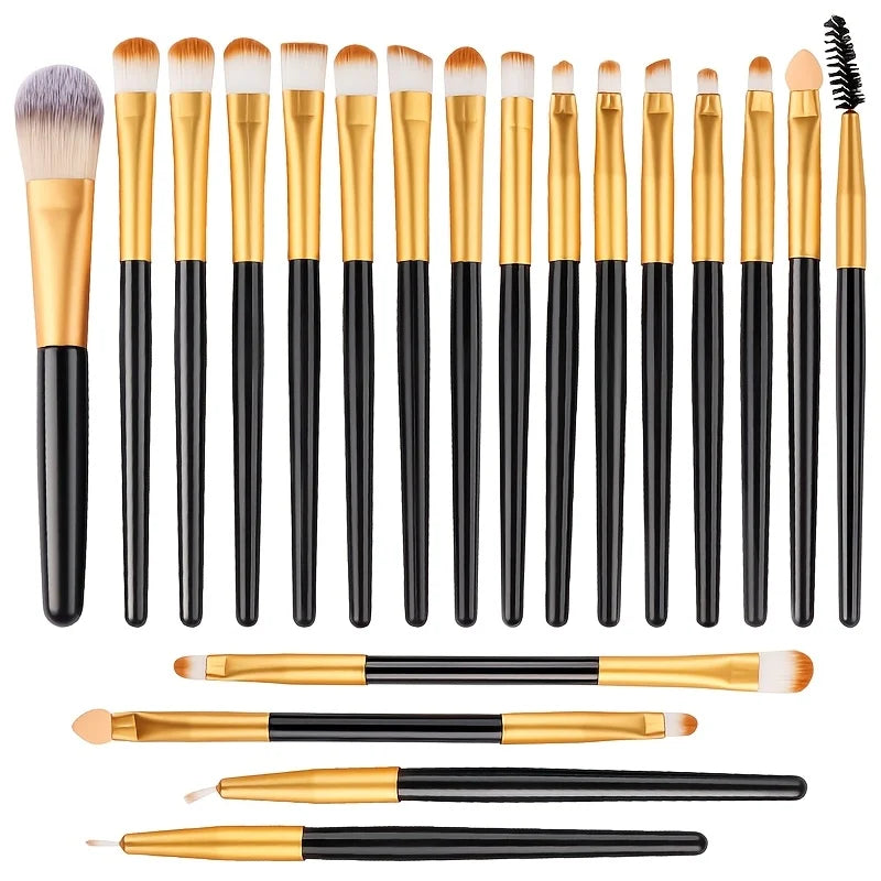 RUNTOIN 20-Piece Makeup Brush Set – Eye, Face & Blending Makeup Brush Set Peaceful Pleasures Health and Wellness GD20