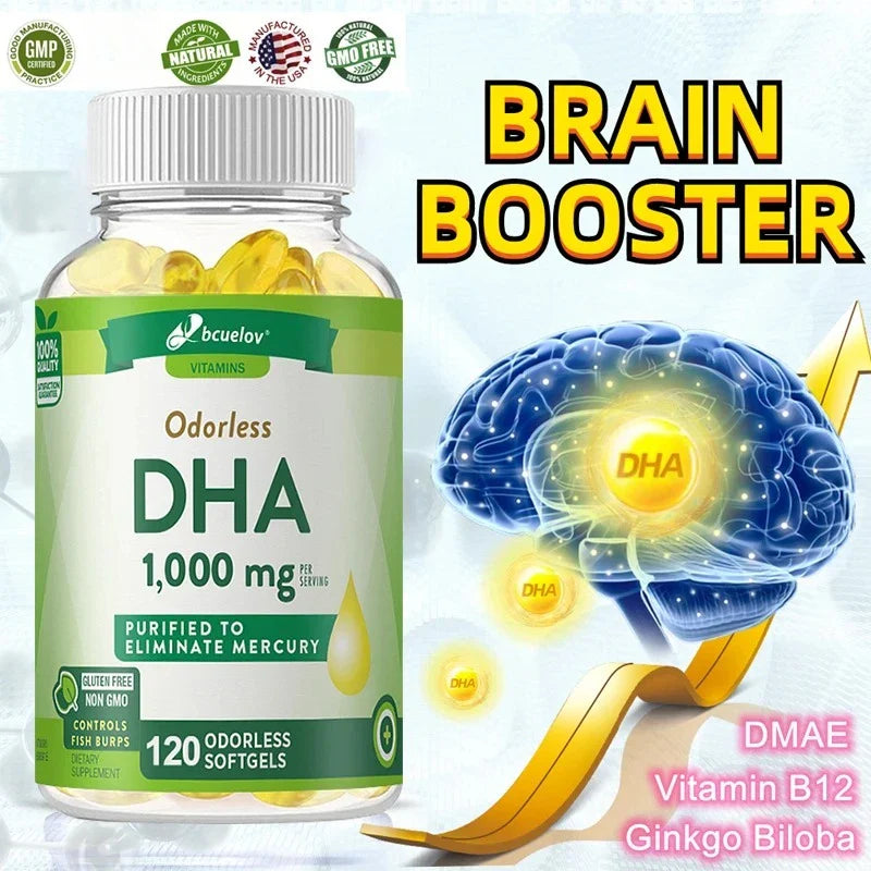 Bcuelov High Potency DHA Capsules – Brain & Cognitive Support
