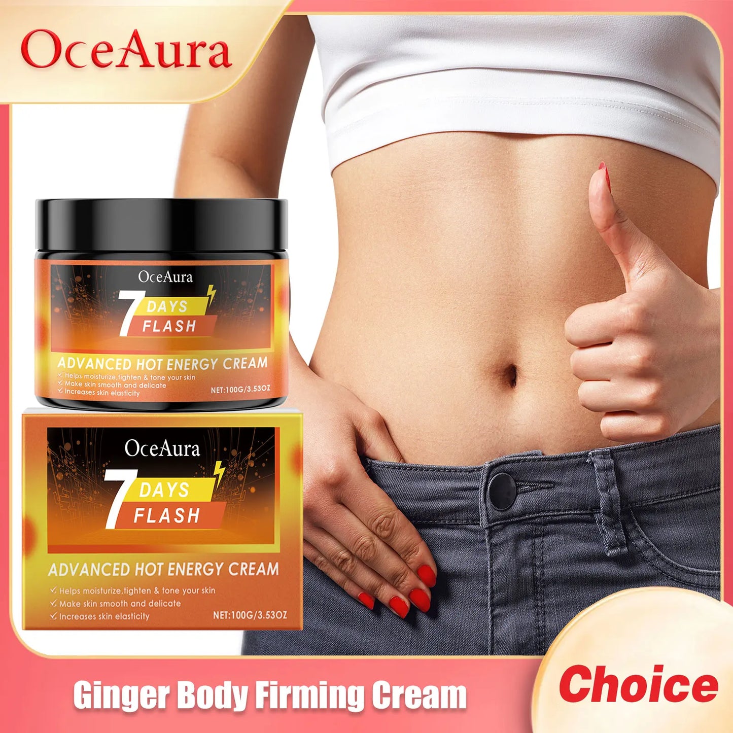 OceAura Ginger Body Sculpting & Skin Tightening Cream 100g