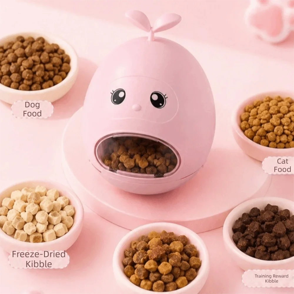 Cartoon Cat Treat Dispensing Toy – Interactive Puzzle Feeder