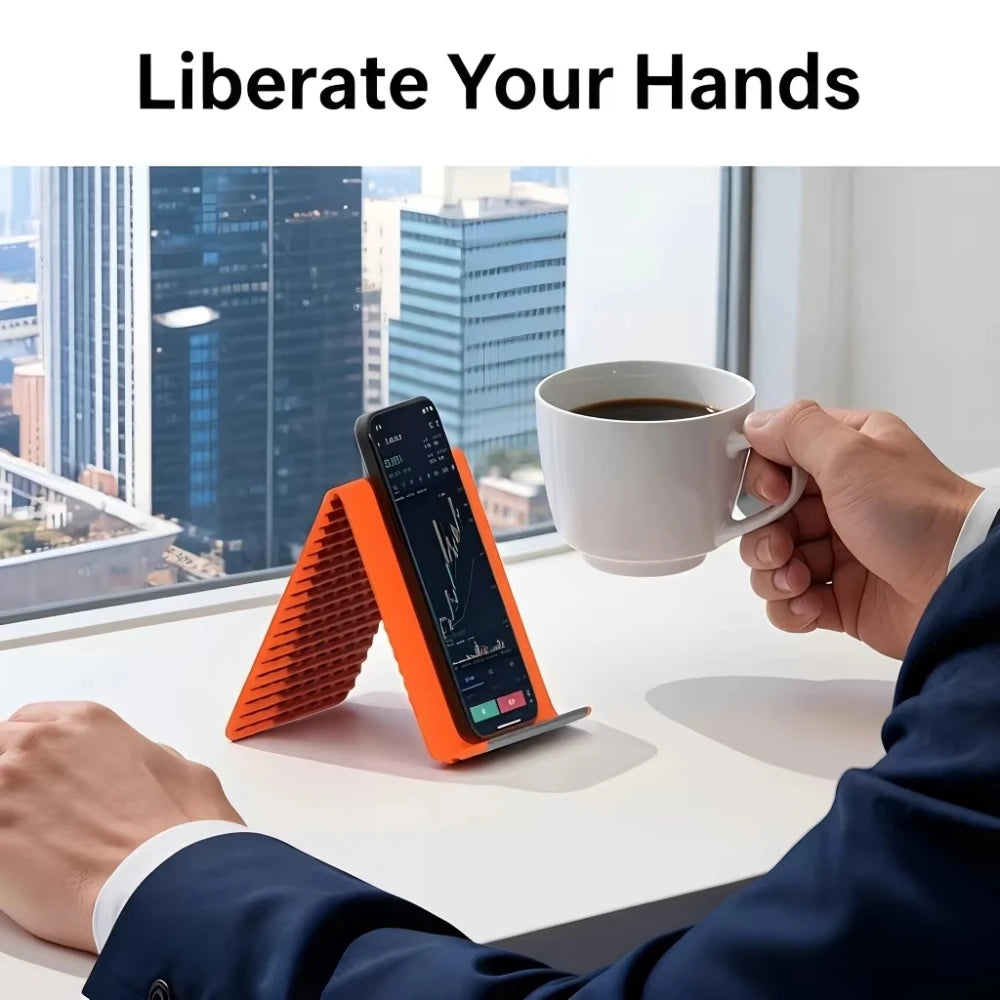 Flexible Foldable Silicone Phone & Tablet Stand | Portable Desk Holder