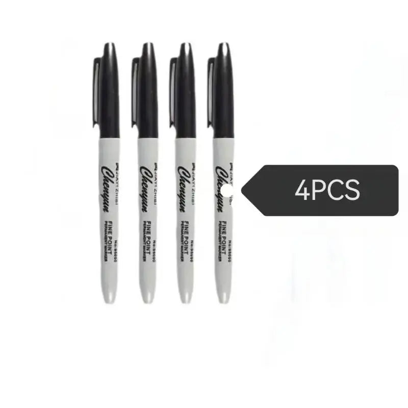 Black Fine Tip Permanent Marker Pens – Waterproof Quick Dry