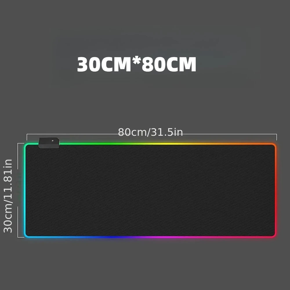 RGB Gaming Mouse Pad | 14 Glow Modes & Non-Slip Base