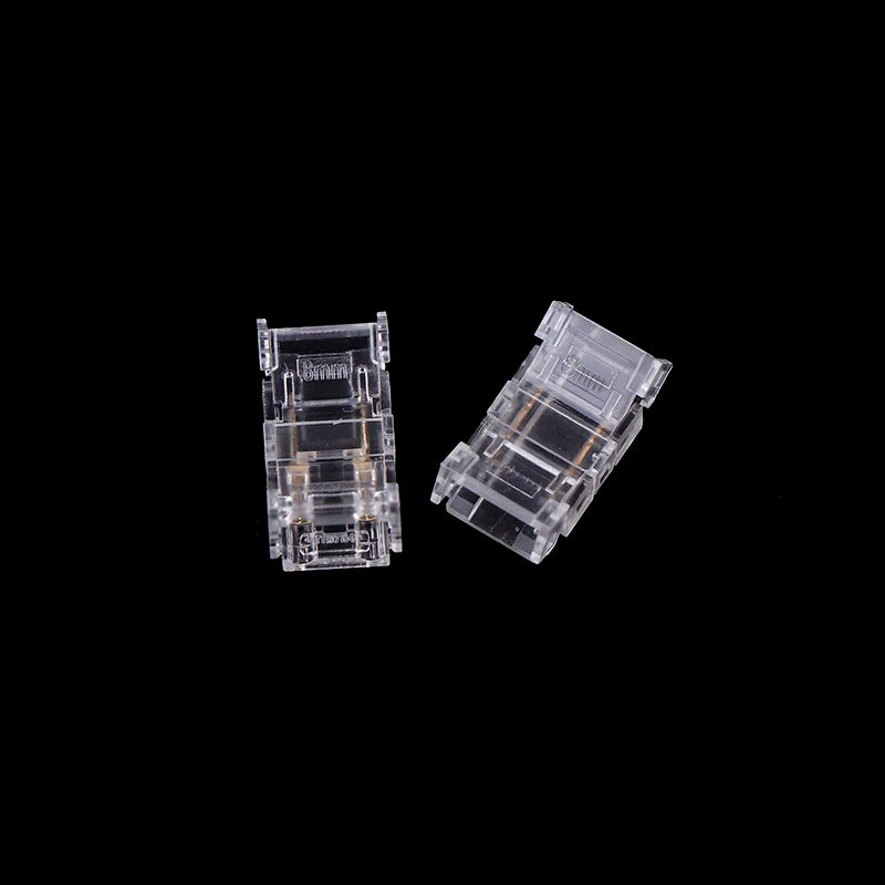 10-Pack 8mm 2-Pin COB LED Strip Solderless Connectors