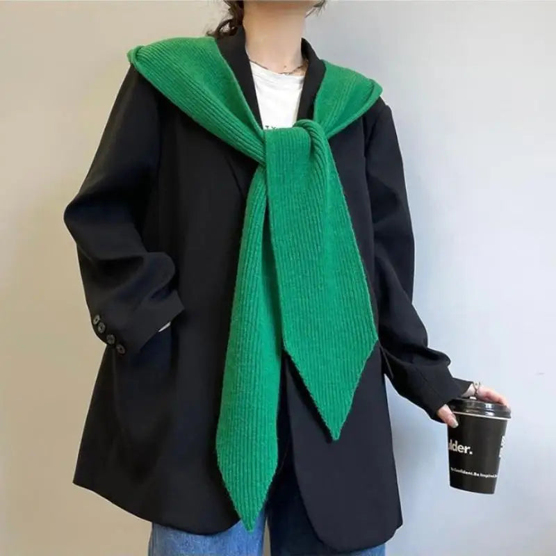 Women's Bonnet Balaclava Hat & Scarf Set | Korean Beanie Warmer