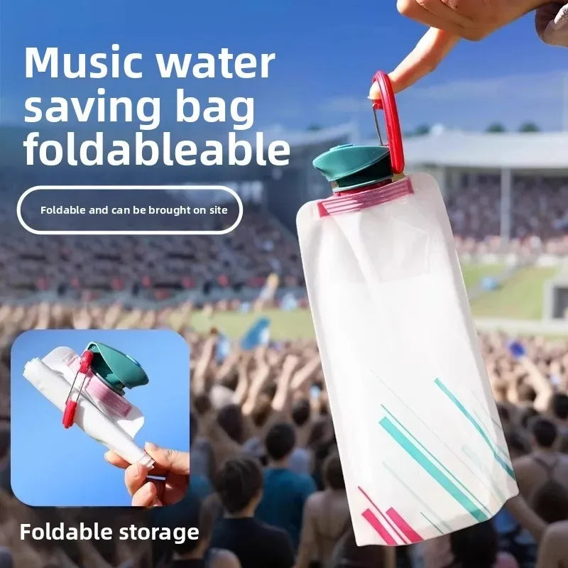 Collapsible Water Bag 700ml | Foldable Flask Hiking Camping