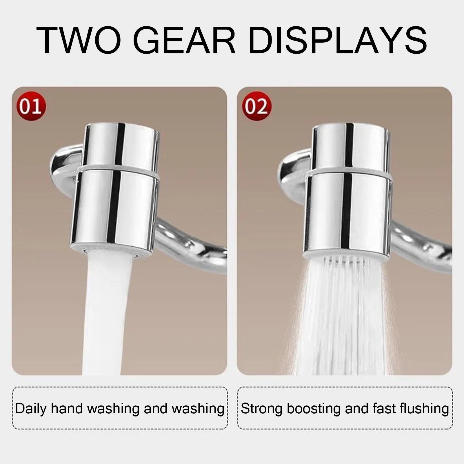 Flexiflow Rotating Faucet Extender Stainless Steel Valve Core Corrosion-Resistant for Kitchen Bathroom Restroom Peaceful Pleasures Health and Wellness