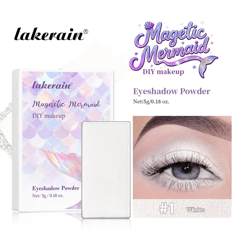 Lakerain Magnetic Mermaid DIY Eyeshadow Palette – 16 Shades