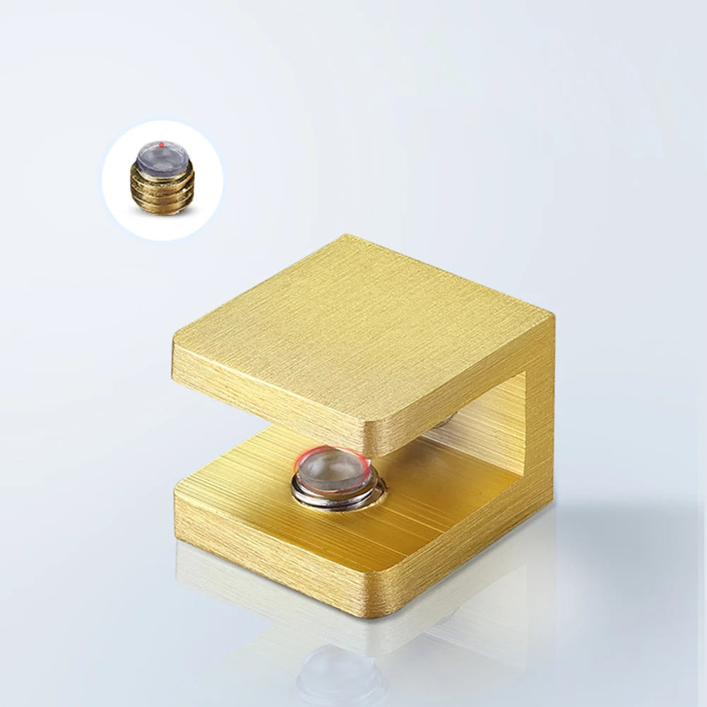 1 X Copper Gold Adjustable Glass Clip Holder Thick Support Bracket