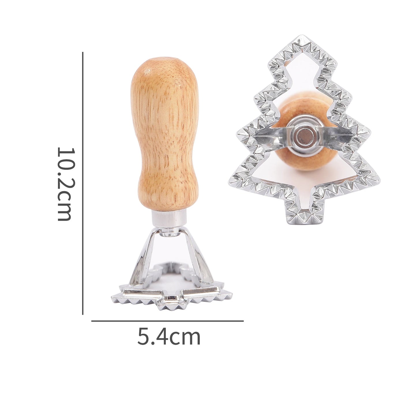 Ravioli Stamp Maker & Cutter Set with Roller Wheel | Wooden Handle