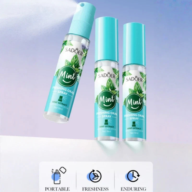 Mint & Peach Fresh Breath Mouth Spray – Oral Freshener