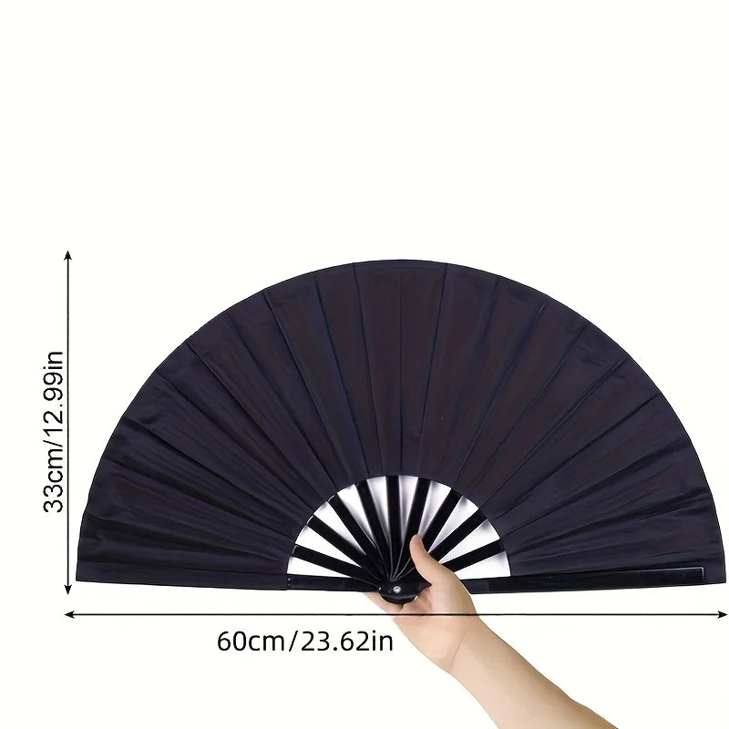 Large Holographic Folding Hand Fan | Line Dancing Clap Fan