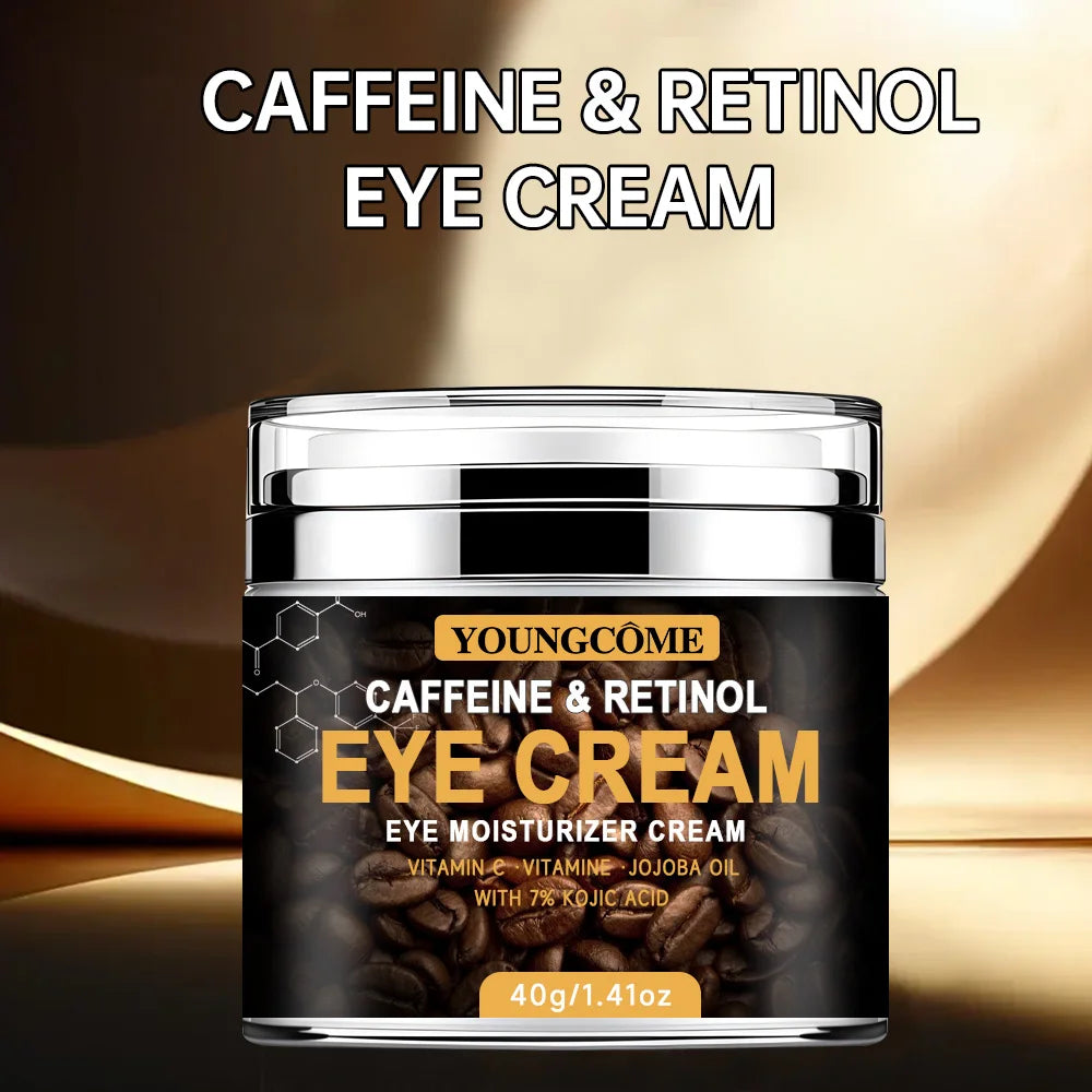 Caffeine Eye Cream Fade Dark Circles Eye Cream Firming Removal Puffiness Moisturizing Lightening Anti-aging Eye Cream Peaceful Pleasures Health and Wellness