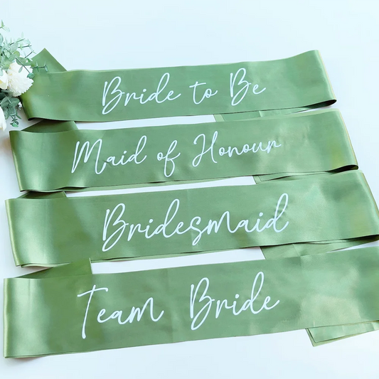 Bride To Be & Team Bride Sash – Bachelorette Party Favors Bridal Party Sash Peaceful Pleasures Health and Wellness