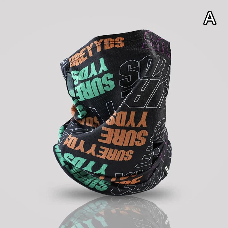 Summer Ice Silk Sunscreen Mask For Men Women Outdoor Cycling Face Cover Solid Color Neck Wrap UV Protection Ear Bandana Scarf Peaceful Pleasures Health and Wellness E