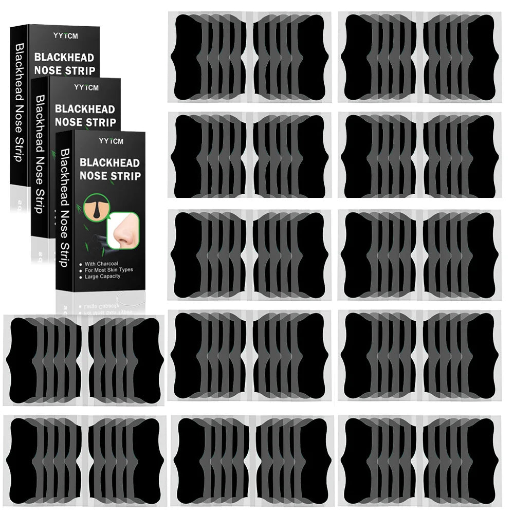 Large Size Black Nose Strips Bamboo Charcoal Blackhead Remover Deep Cleansing Pore Strips for Nose Care 5/10/15/20/30/40/80pcs Peaceful Pleasures Health and Wellness 3boxes 40pcs