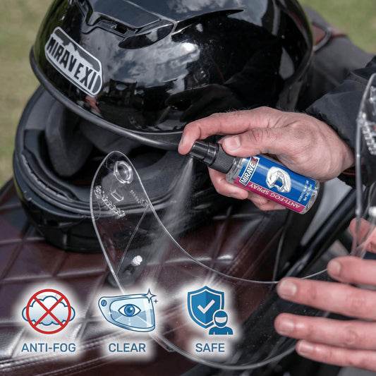 105ML Premium Anti-Fog Treatment Long-Lasting Intensive Anti-Mist Spray for Motorcycle Helmet Visors Goggles and Glasses Peaceful Pleasures Health and Wellness