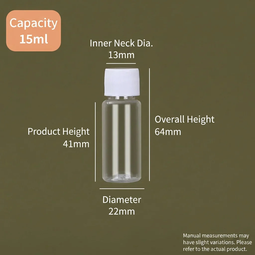 Clear PET Refillable Bottle – Leakproof Screw Cap & Foil Gasket