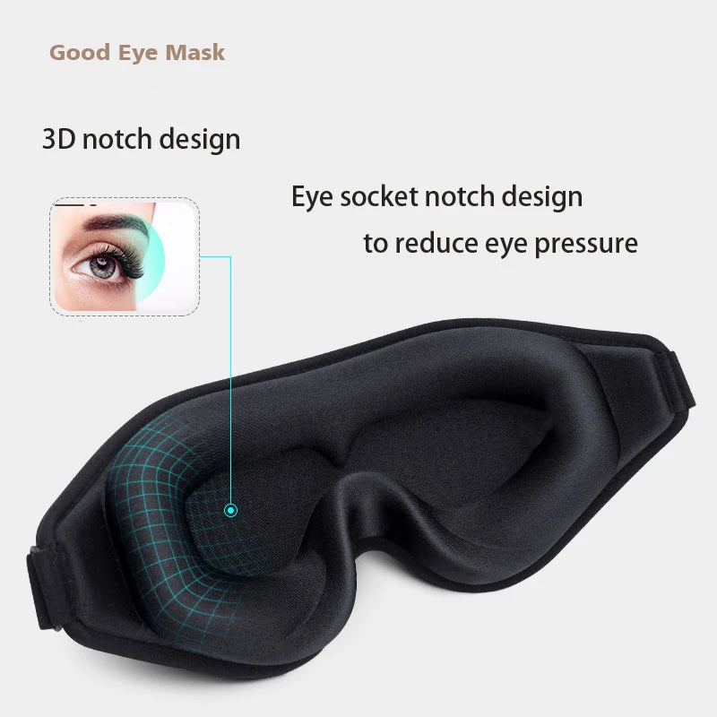 3d sleep eye mask three-dimensional 3d eye mask one-piece nose memory foam blackout eye mask breathable fabric help sleep Peaceful Pleasures Health and Wellness