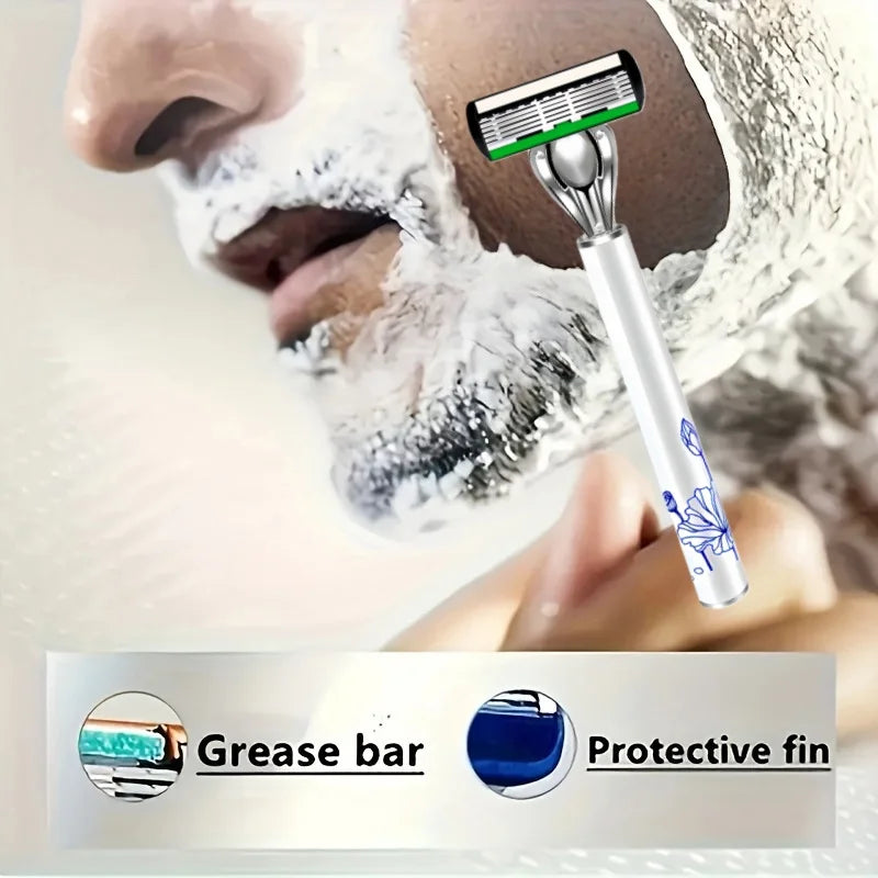 Men's 6-Blade German Steel Safety Razor | Manual Shaver