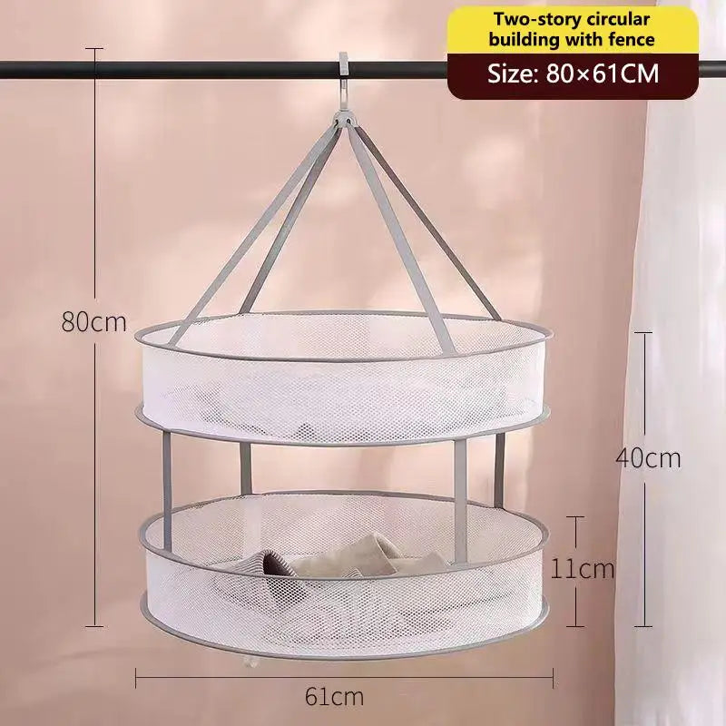 Foldable Flat Mesh Drying Basket | Anti-Deformation Clothes Net