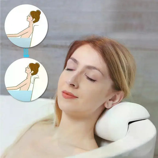 BPA-Free Bathtub Headrest Pillow | Waterproof Suction Cup Spa Bath Headrest Pillow Peaceful Pleasures Health and Wellness Default Title