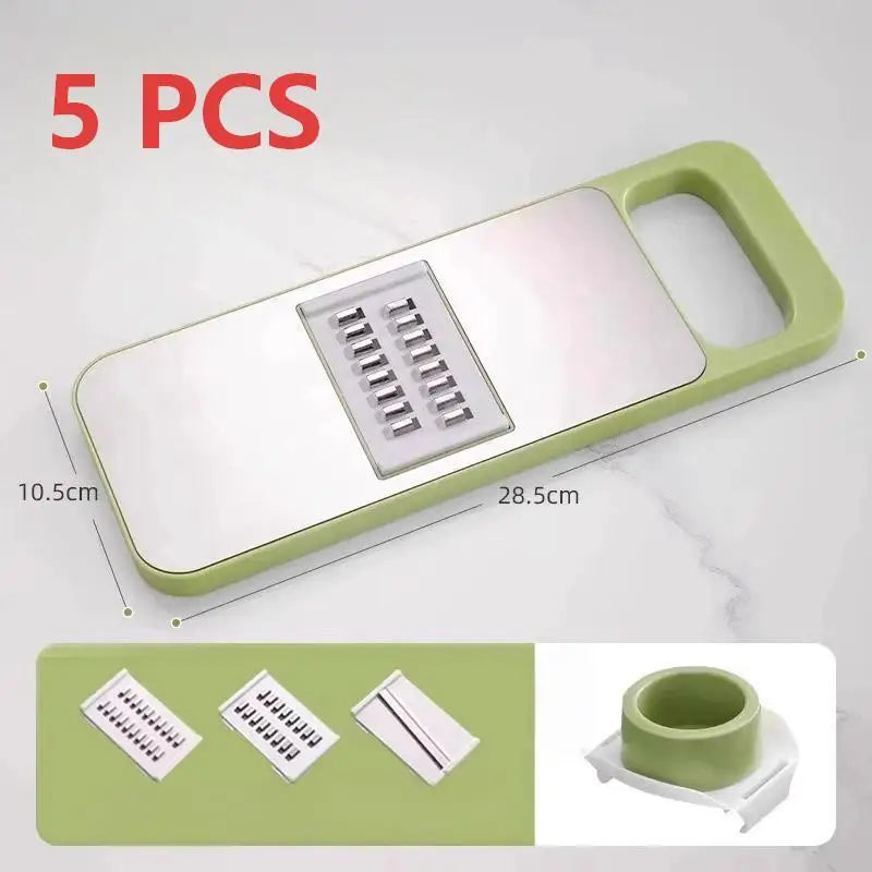 6-Blade Mandoline Vegetable Slicer & Grater with Hand Guard